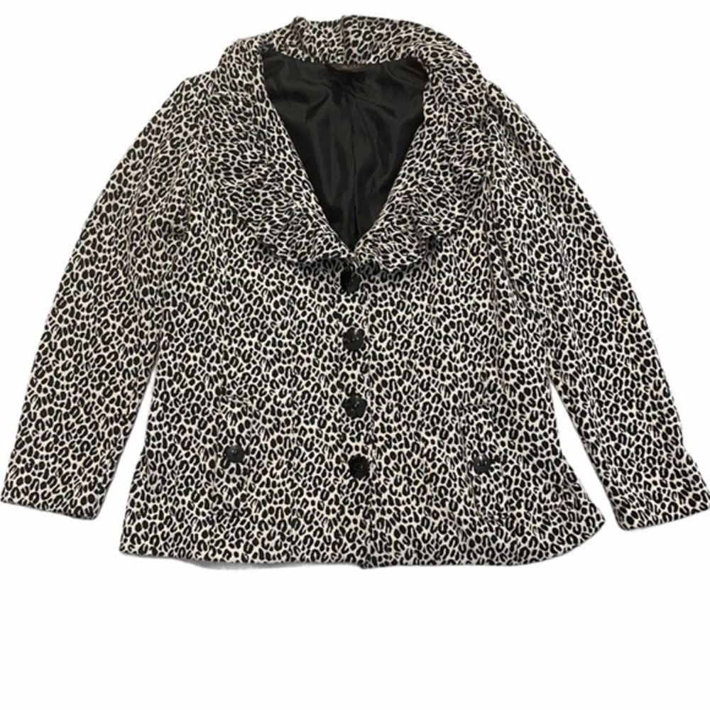 FENN WRIGHT MANSON Cream & Black Blazer Suit Top